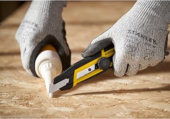 Cúter 18mm segmentación lateral bloqueo manual con rueda Stanley