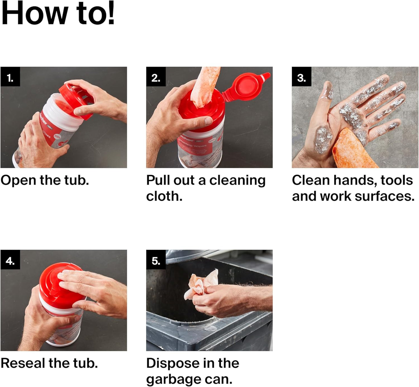 Fischer Xtreme Cleaning Wipes 100 pcs