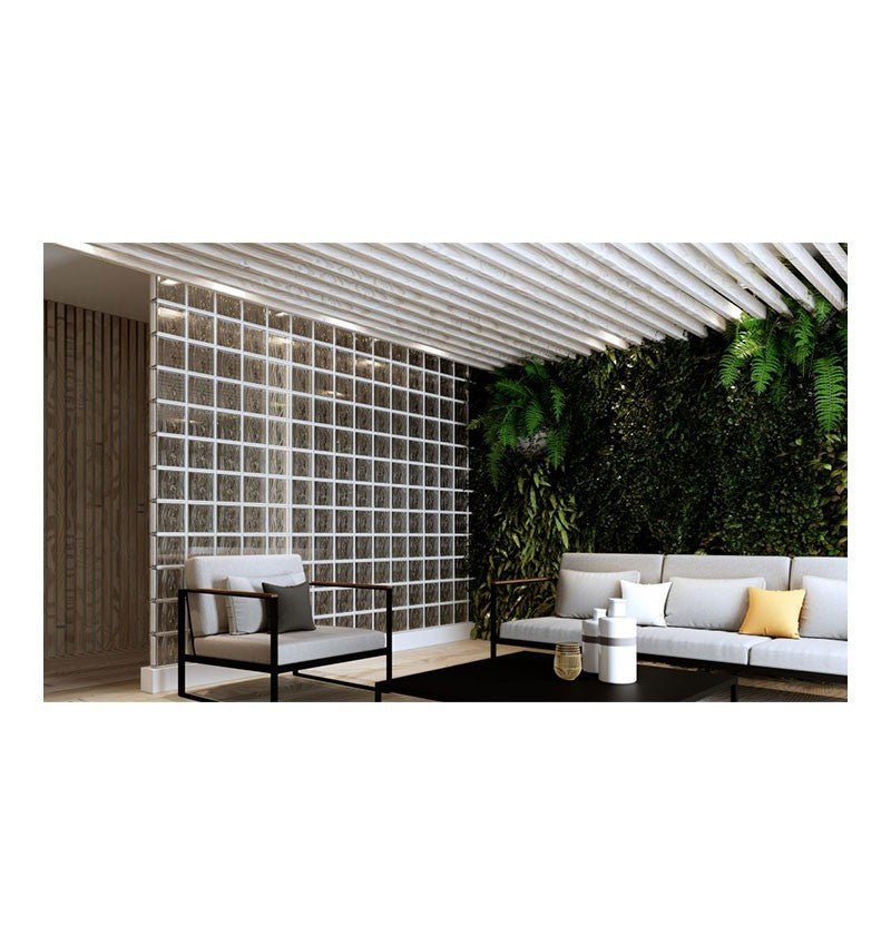 Bloque de vidrio Clear Wave 19x19x8 cm transparente - 2