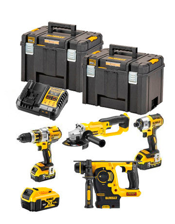 Dewalt DCK483P3T Set - DCH253 + DCD996 + DCF887 + DCG412 + 3 bat 5.0Ah + DCB1104 + 2 TSTAK VI