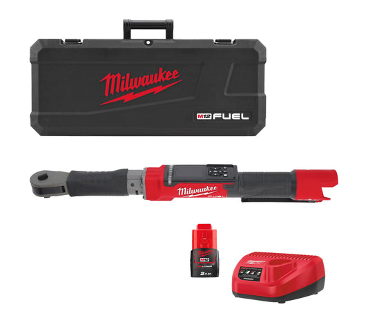 Milwaukee M12 Fuel One-Key 1/2" Torque Ratchet Wrench with Battery + Charger + Carrying Case M12 ONEFTR12-201C