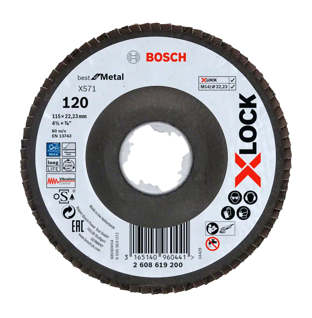 Bosch X571 Best for Metal X-LOCK 115mm Flap Disc