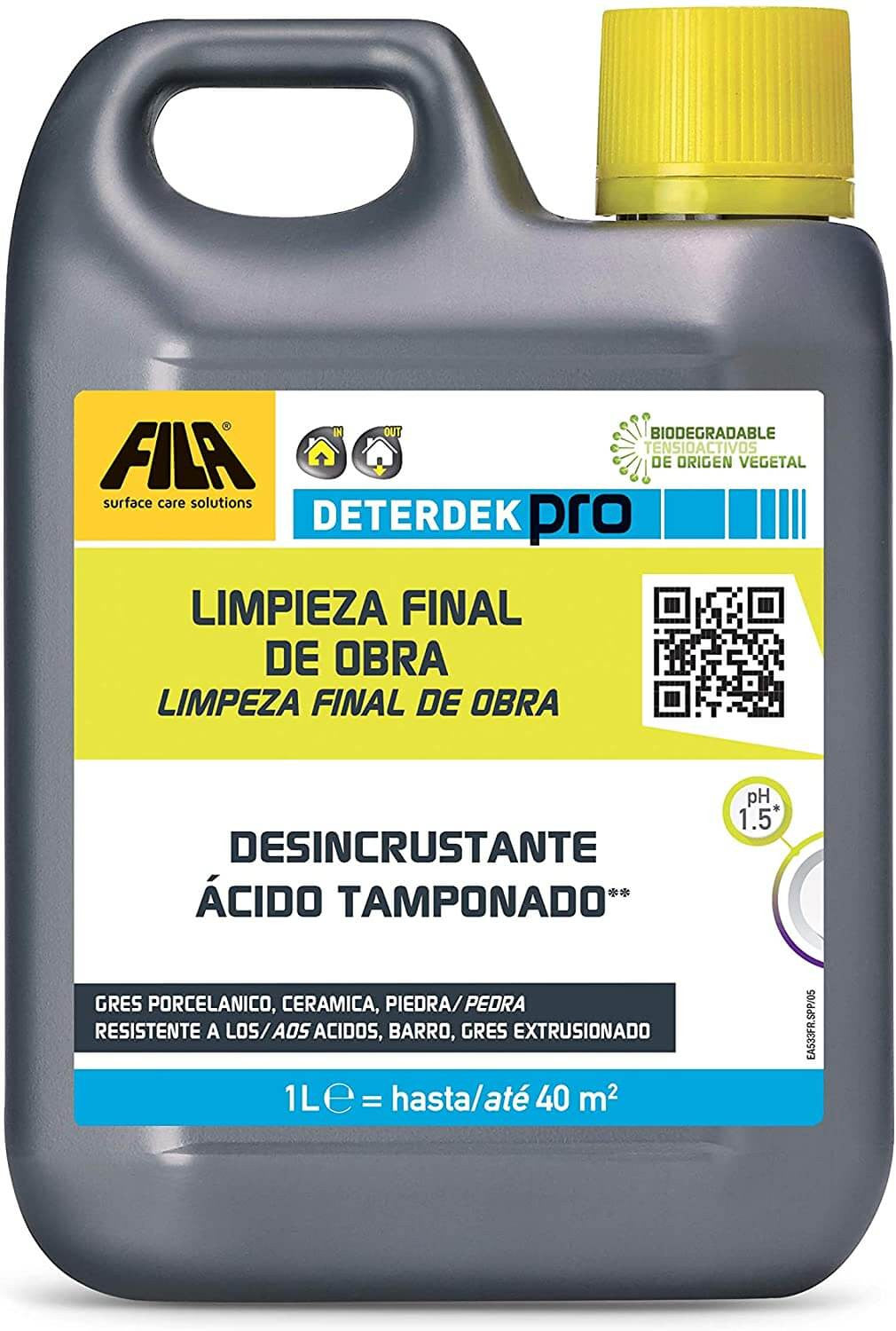 Bote detergente Limpieza final de obra Fila DETERDEK PRO FILA - 1