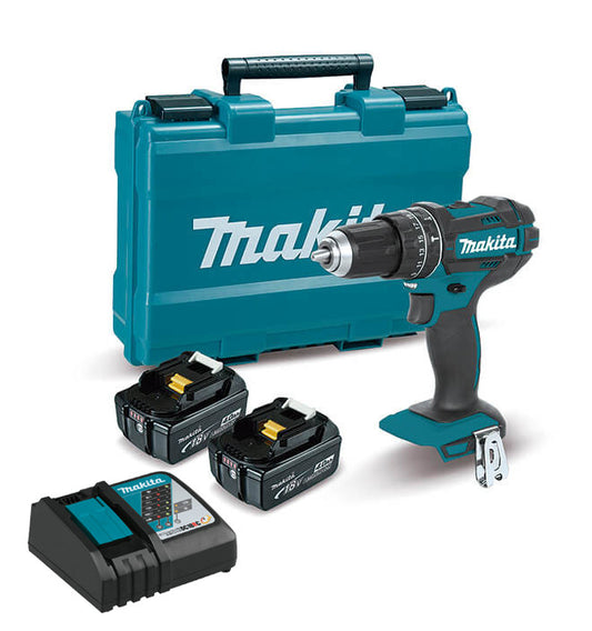 Taladro percutor a batería 18V 2 Baterías 4.0Ah y maletín Makita DHP482RME MAKITA - 1