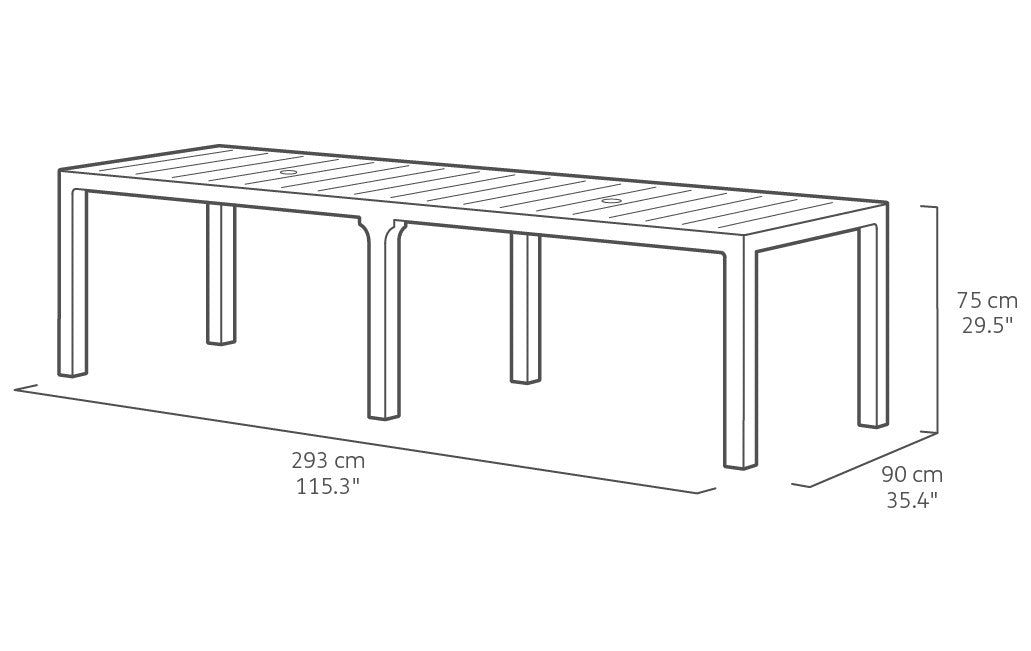 Mesa de jardín extensible Julie Doble Keter CURVER - 9