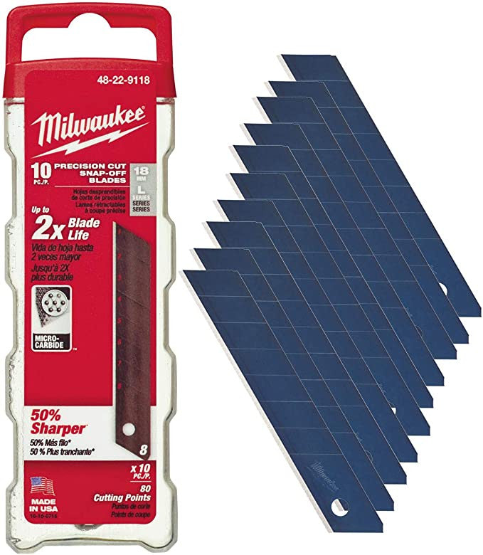 Hojas para cúter 18mm pack 10uds Milwaukee MILWAUKEE - 2