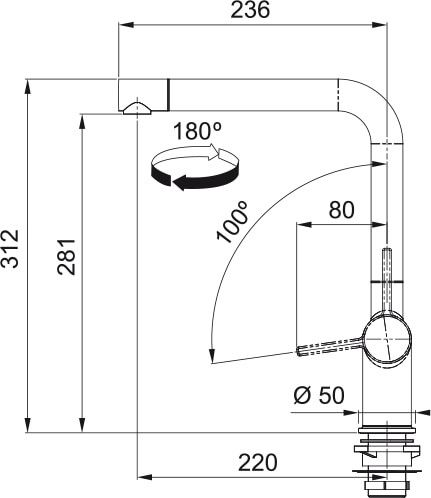 Grifo cocina Active Plus Swivel Cromo Franke  - 5