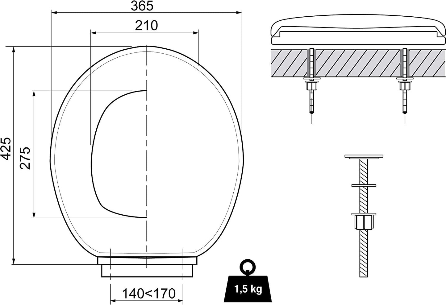 Tapa WC FIRST Wirquin 20718747  - 5