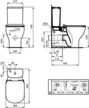 Inodoro A Pared Tanque Bajo Aquablade Tesi Ideal Standard IDEAL STANDARD - 2