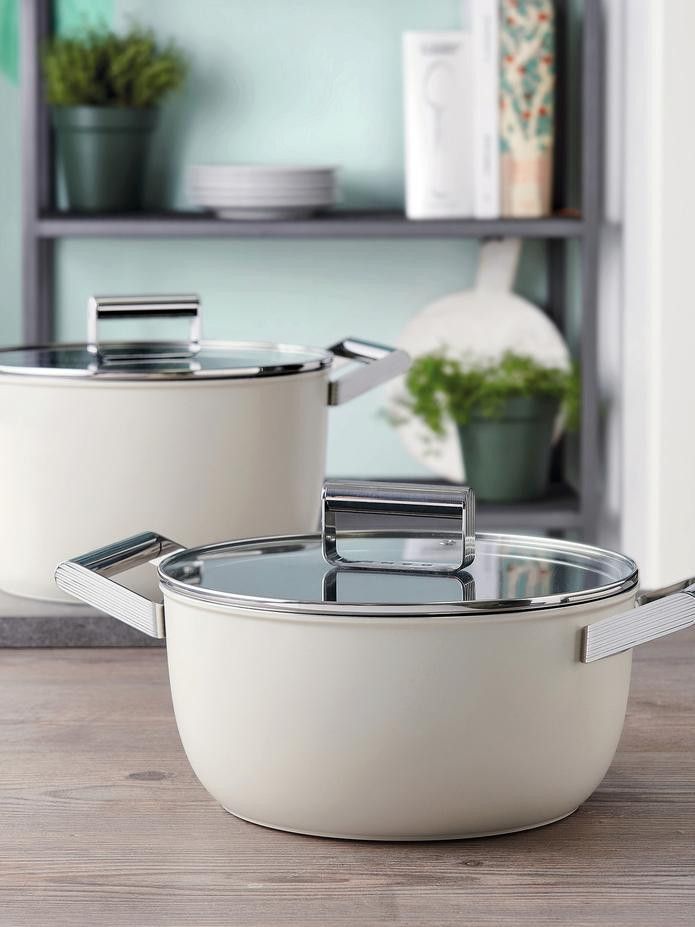 Smeg Matte Cream Pot Set