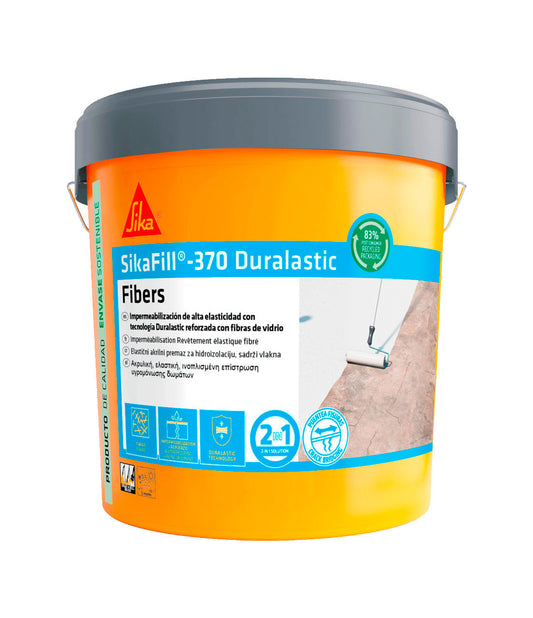 Pot of waterproof paint Sikafill-370 Fibers 20 kg