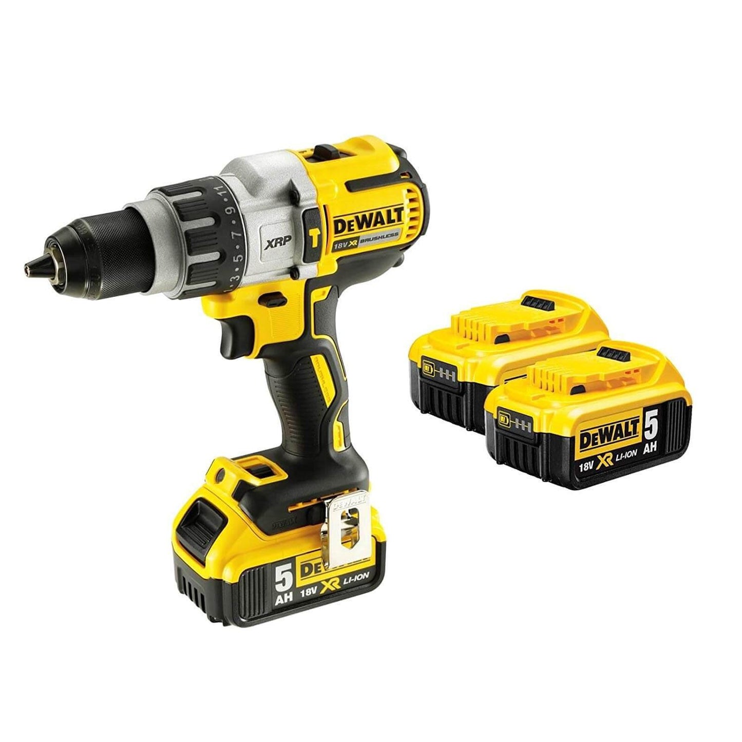 Taladro Percutor sin escobillas Dewalt 18V XRP 3 bat 5.0Ah con maletin DCD996P3