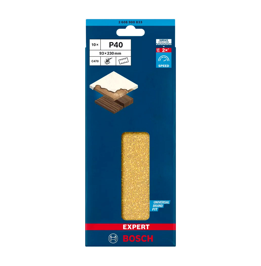 Sandpaper for Bosch Expert C470 orbital sanders 93x230mm 10 pcs