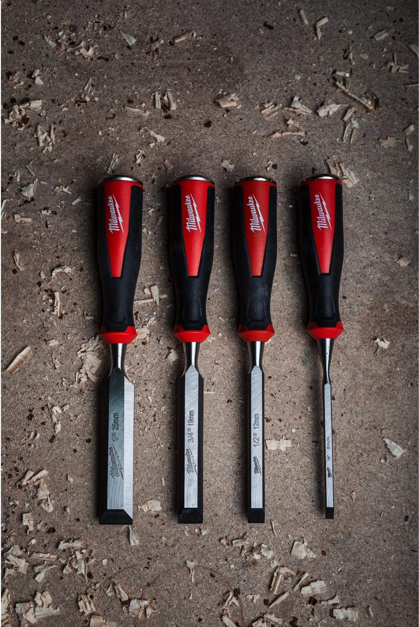 Set of 4 Milwaukee Chisels