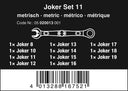 Juego de 11 llaves combinadas con carraca Joker Wera