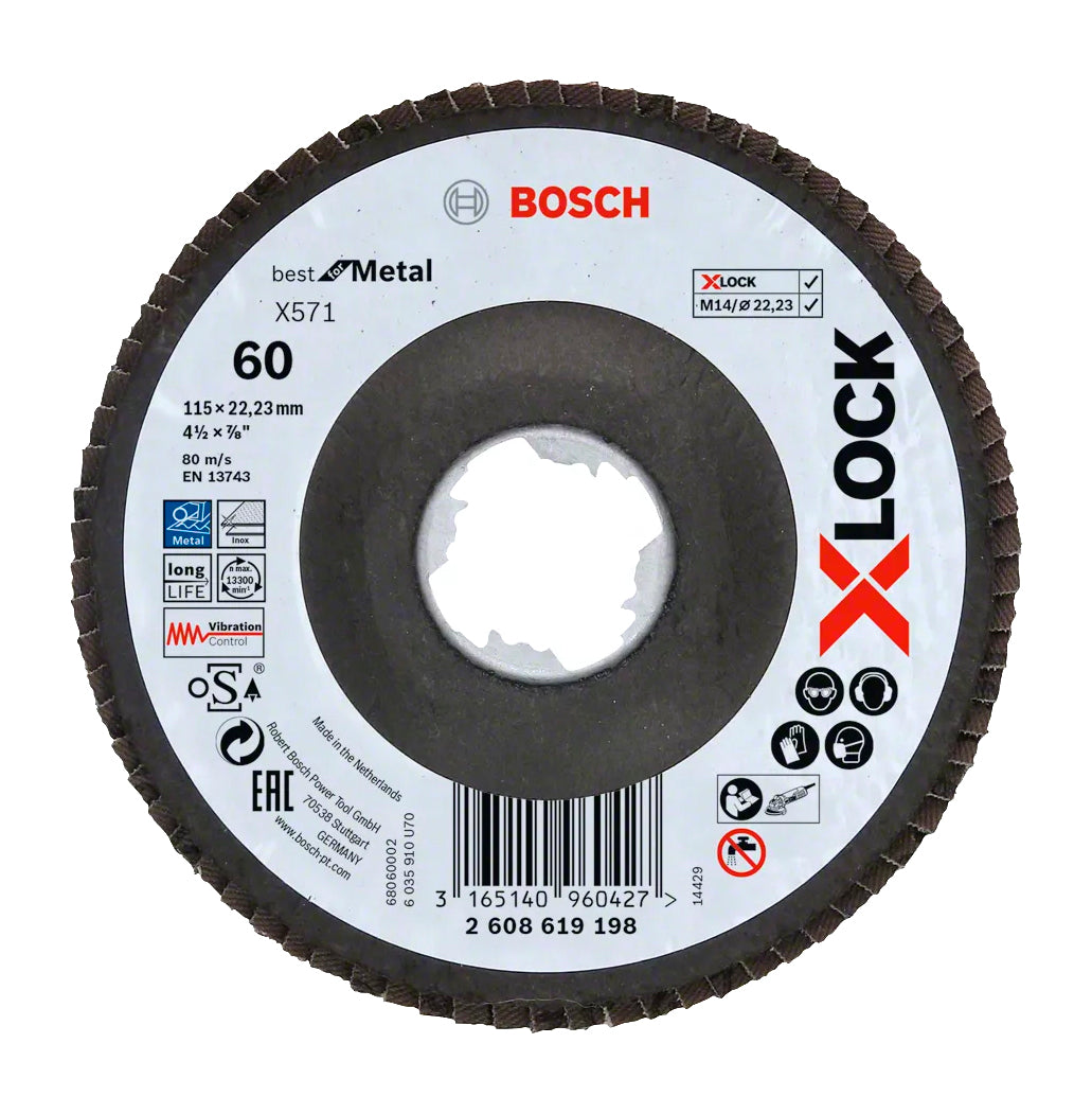 Bosch X571 Best for Metal X-LOCK 115mm Flap Disc