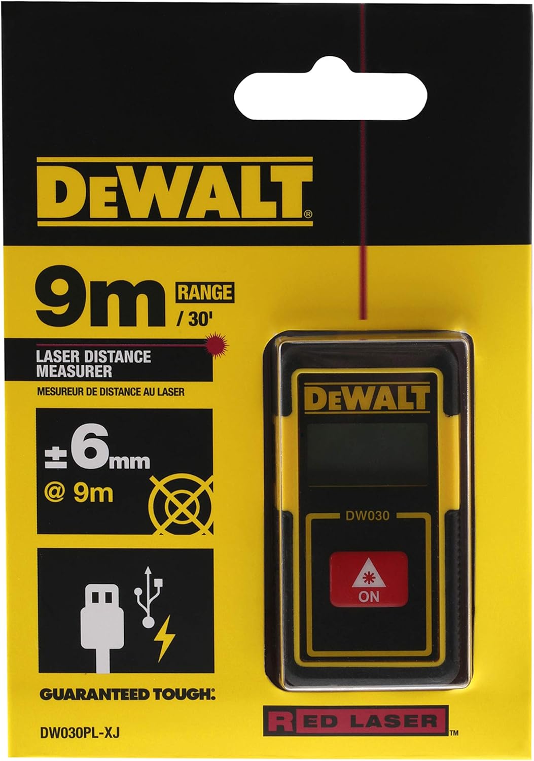 Medidor láser de Bolsillo Dewalt DW030PL-XJ - 9 metros