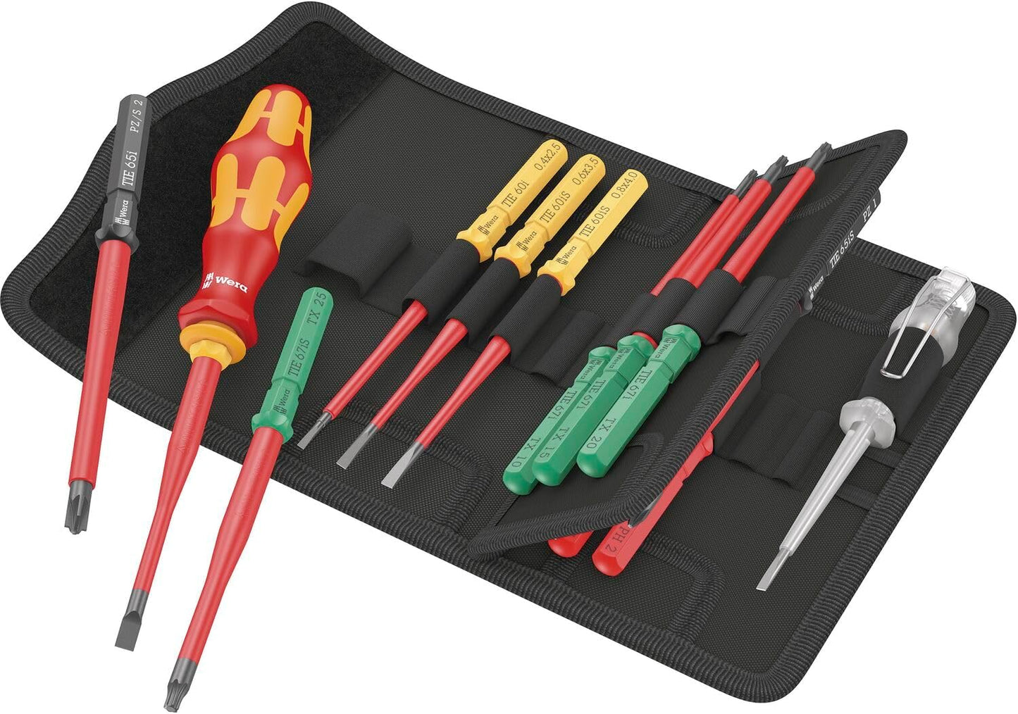 Varillas intercambiables con destornillador porta-puntas Kraftform Kompakt VDE 16 extra slim 1 Tool Finder Wera ref.006608