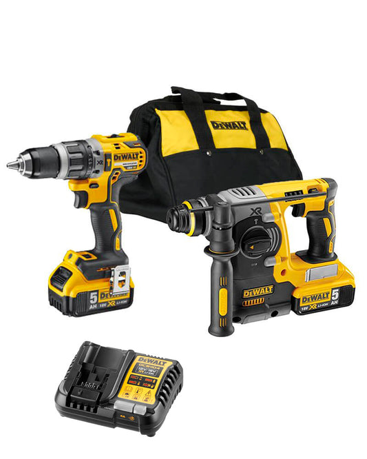 Set Dewalt DCK289P2 18V XR - Martillo Electroneumático + Taladro percutor + Bolsa + 2 Baterias LI-ION 5,0Ah