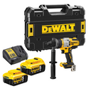 18V 95Nm brushless hammer drill with 2 5Ah batteries and Dewalt DCD999P2 case