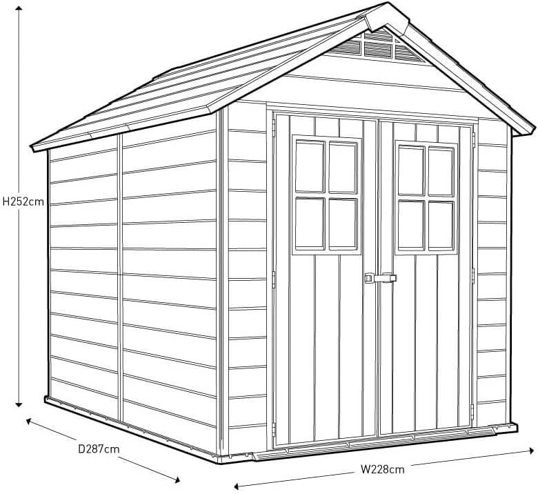 Newton 757 Keter resin garden shed