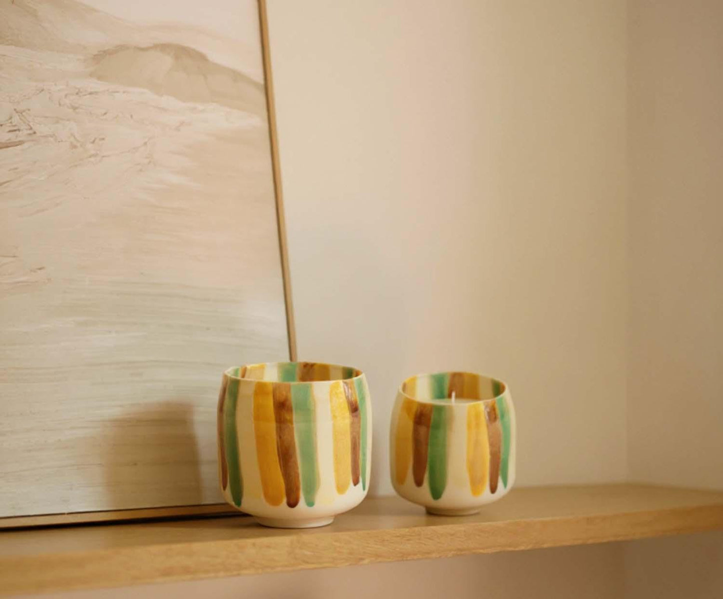 Ceramic candle in Lima with vanilla gun by Andrea House