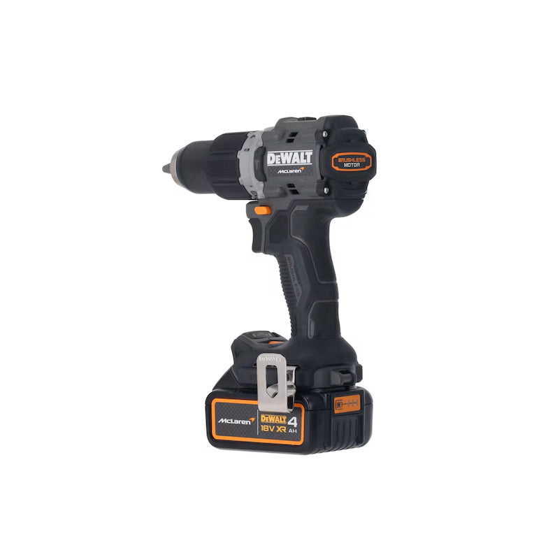 McLaren 18V 90Nm 13mm Hammer Drill with 2 x 4Ah Batteries + Dewalt DCD85MM2T Case