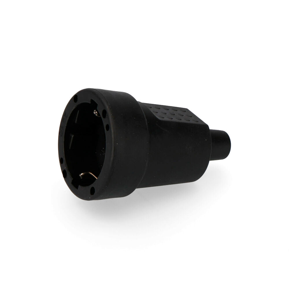 Rubber aerial base T/TL 10/16A 250V Black EDM E42103