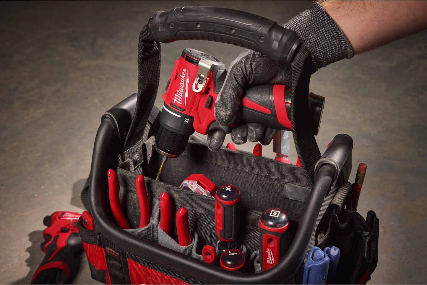 Milwaukee M12 BLDDRC-202C Drill/Driver + 2x 2.0Ah Batteries + Charger + Case