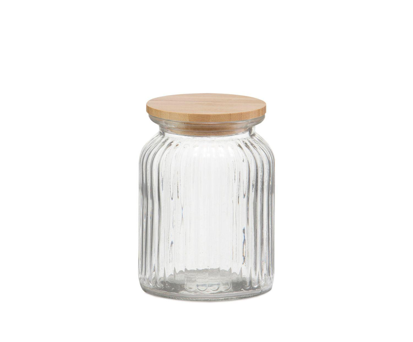 Andrea House 1L Glass Jar with Bamboo Lid