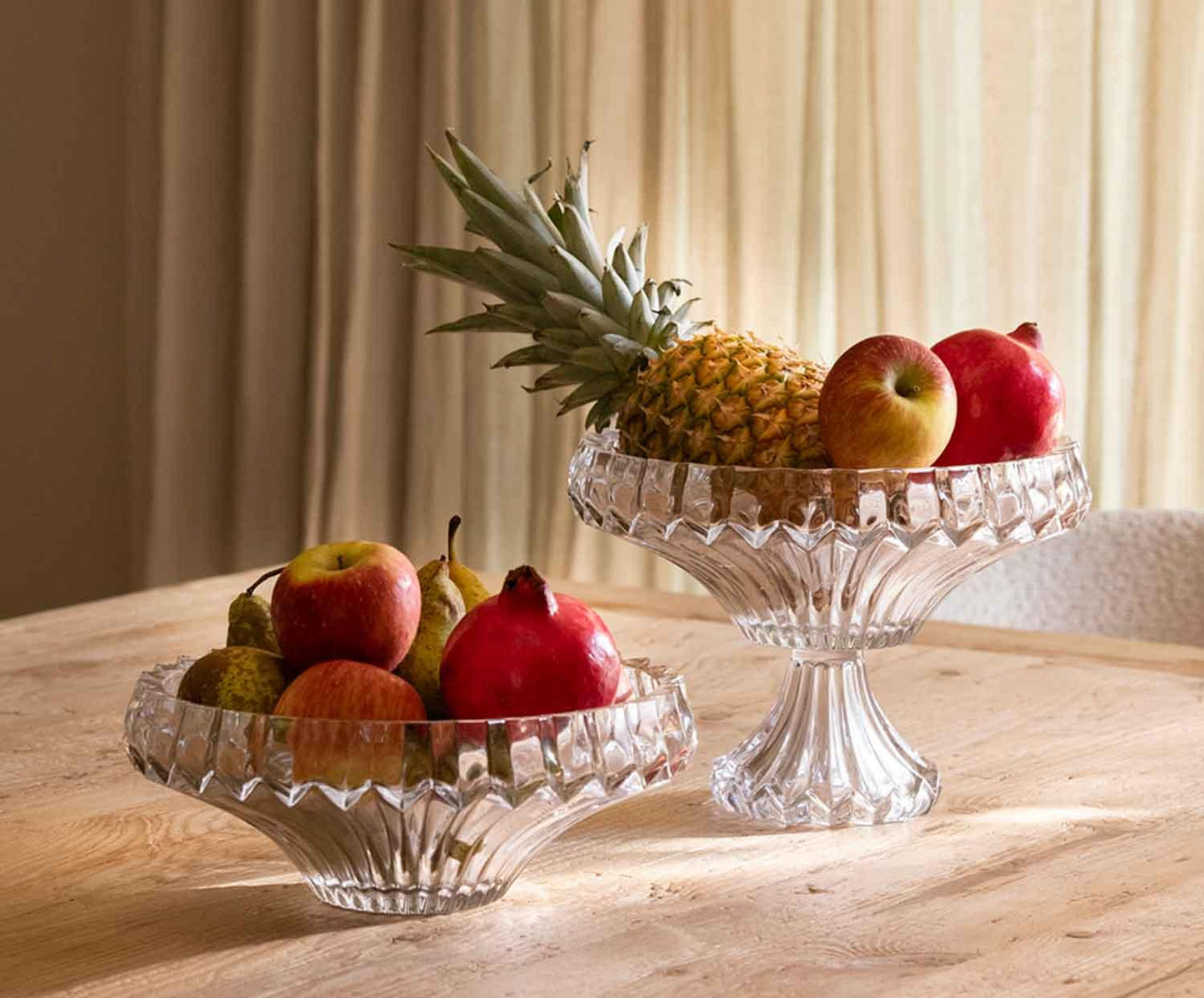 Classic cut crystal fruit bowl Ø31x12cm Andrea House