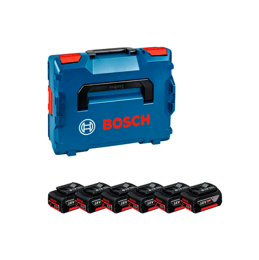 Pack 18V con 6 baterias 4Ah con Maletin Bosch