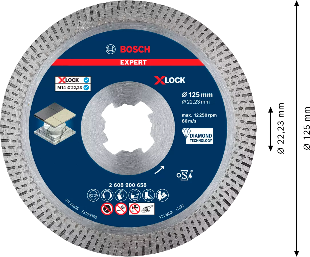 Diamond blade 125mm Expert Hard Ceramic Bosch