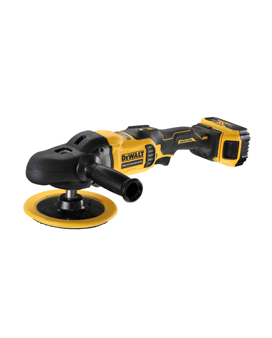 18V Max 180mm polisher with 2 5Ah batteries Dewalt DCM849P2