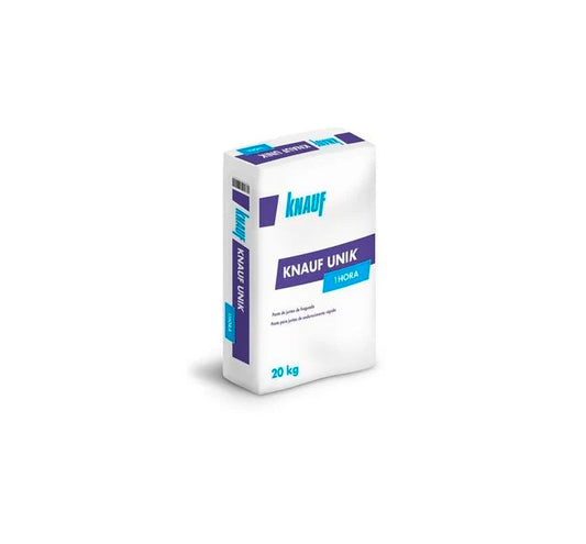 Saco pasta de juntas de fraguado rápido 20kg Knauf Unik 1h